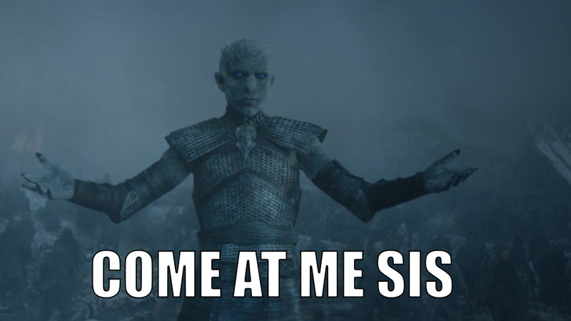 Illustration for article titled A triumphant Night King launched a thousand memes
